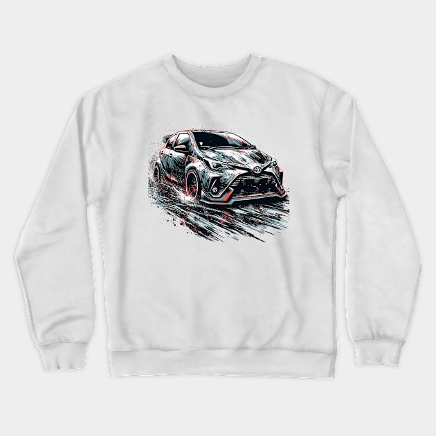 Toyota Yaris Crewneck Sweatshirt by Vehicles-Art